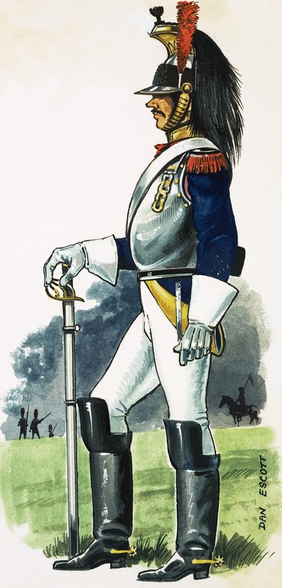 Cuirassier à cheval français de l