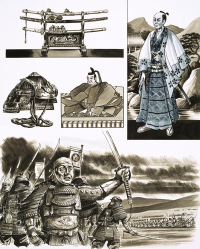 Le métier de samouraï est le vol et la violence (gouache sur papier) - Dan Escott