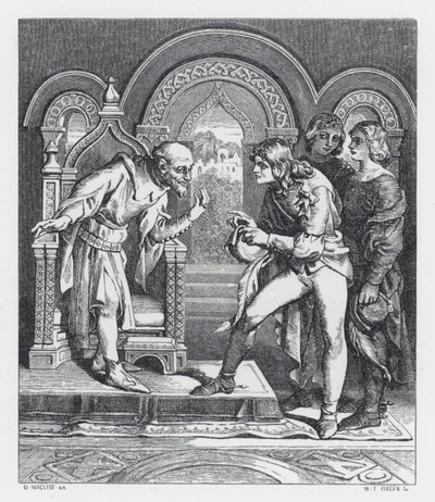 Illustration pour le poème de Tennyson, La Princesse - Daniel (after) Maclise