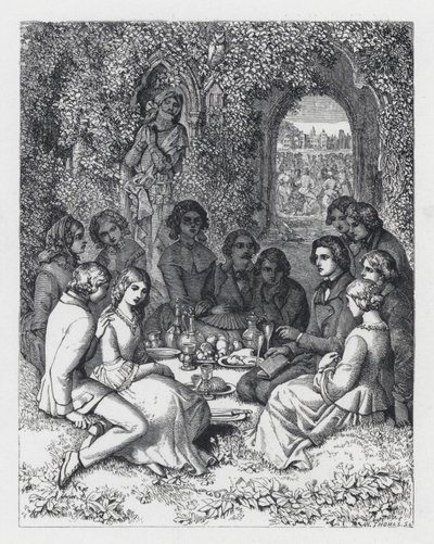 Illustration pour le poème de Tennyson, La Princesse - Daniel (after) Maclise