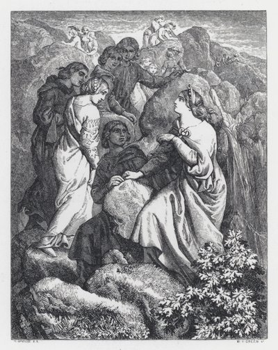 Illustration pour le poème de Tennyson, La Princesse - Daniel (after) Maclise