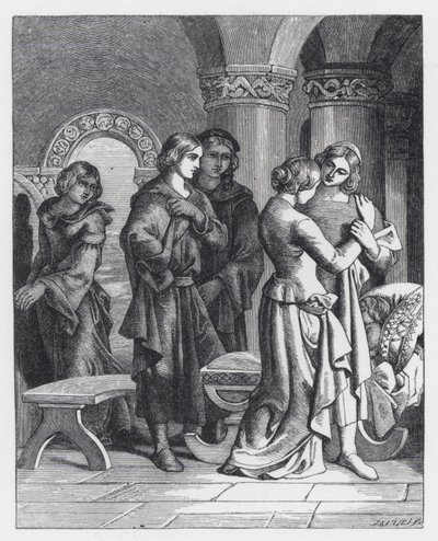 Illustration pour le poème de Tennyson, La Princesse - Daniel (after) Maclise