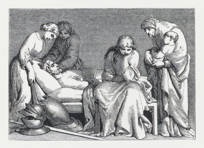 Illustration pour le poème de Tennyson, La Princesse - Daniel (after) Maclise