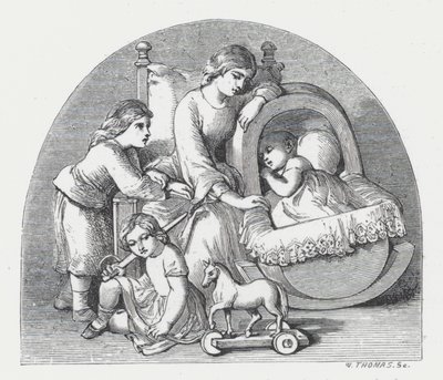 Illustration pour le poème de Tennyson, La Princesse - Daniel (after) Maclise