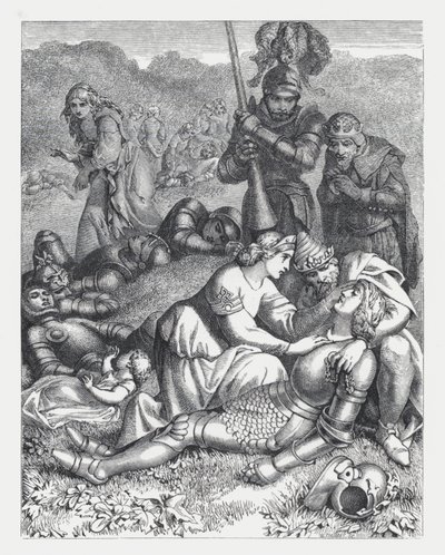 Illustration pour le poème de Tennyson, La Princesse - Daniel (after) Maclise