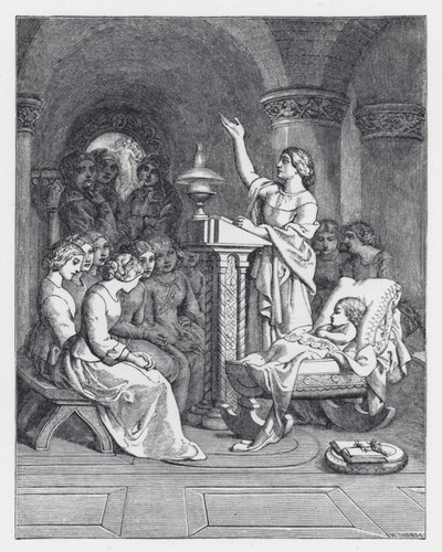 Illustration pour le poème de Tennyson, La Princesse - Daniel (after) Maclise