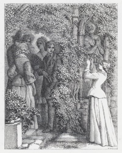 Illustration pour le poème de Tennyson, La Princesse (gravure) - Daniel (after) Maclise