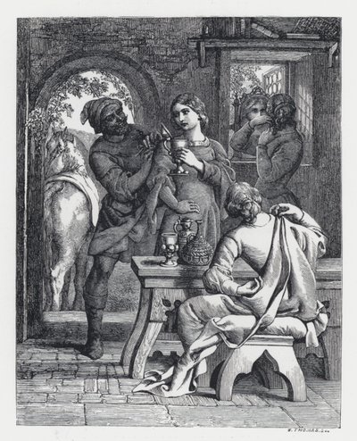 Illustration pour le poème de Tennyson, La Princesse (gravure) - Daniel (after) Maclise