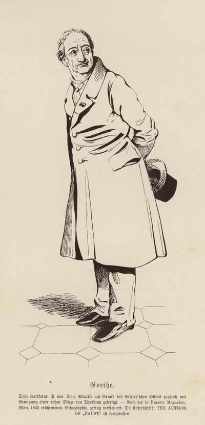 Johann Wolfgang von Goethe, poète et dramaturge allemand - Daniel (after) Maclise