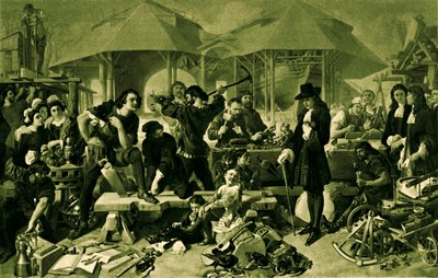 Pierre le Grand au chantier naval de Deptford - Daniel 1806 70 Maclise