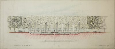 Potomac Round Point, Washington D.C., croquis de section, 1909 - Daniel Burnham