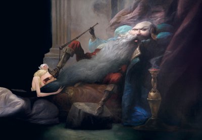 Et elle le supplia de la laisser en vie, de Barbe Bleue par Charles Perrault (1628-1703) - Daniel Cacouault