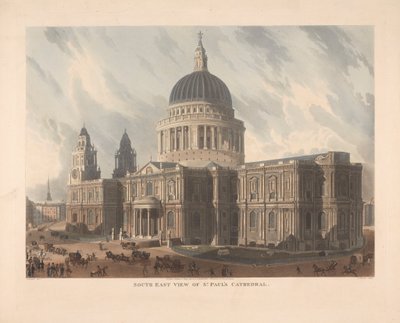 Vue sud-est de la cathédrale Saint-Paul - Daniel Havell