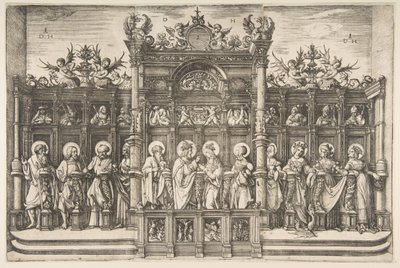 Grand stalle de chœur avec Christ bénissant la Vierge, vers 1518-20 - Daniel Hopfer