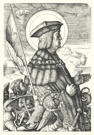 Maximilien Ier, empereur romain germanique, en tant que Saint Georges - Daniel Hopfer