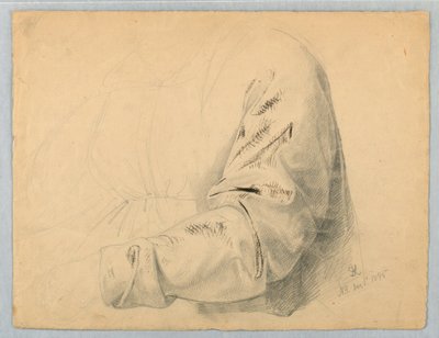 Étude de draperie de manche - Daniel Huntington