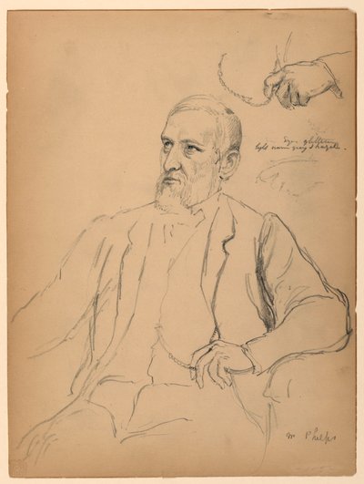 Dessin, John Jay Phelps assis, S, 1863 - Daniel Huntington