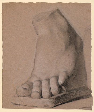 Dessin, pied gauche à partir d