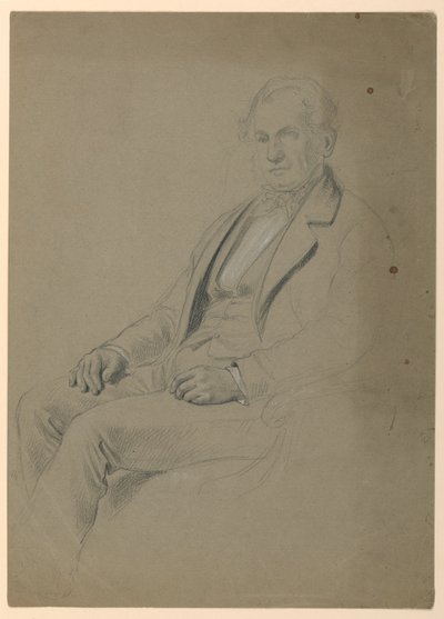 Dessin, homme assis, 1860 - Daniel Huntington