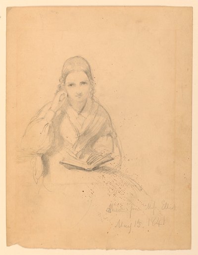 Dessin, Mlle Elliot assise, 15 mai 1841 - Daniel Huntington