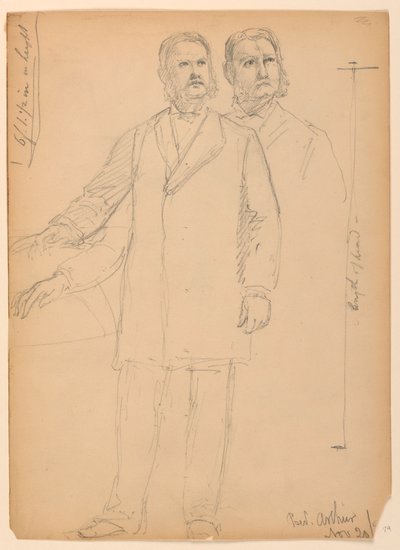 Dessin, Président Chester A. Arth, 1850 - Daniel Huntington