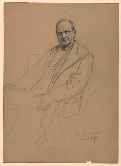 Dessin, Robert L. Stuart assis, 1881 - Daniel Huntington