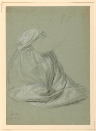Dessin, étude pour "Une Madeleine", D, 19 novembre 1852 - Daniel Huntington