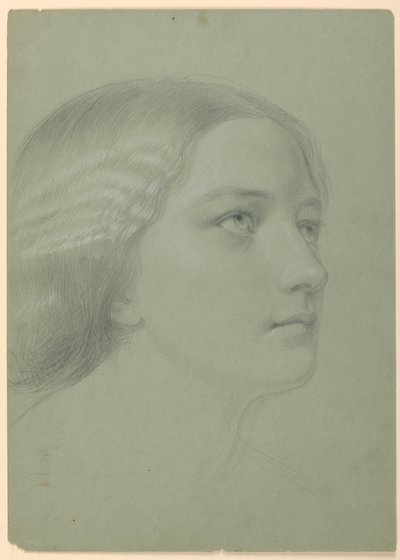 Dessin, étude pour "Une Madeleine", F, 1852 - Daniel Huntington