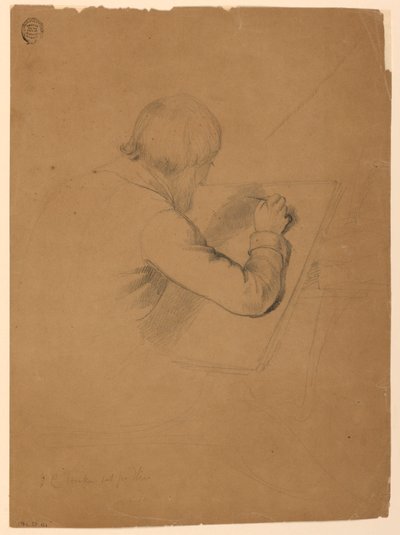 Dessin, étude pour la "Communion des malades", 1844-45 - Daniel Huntington