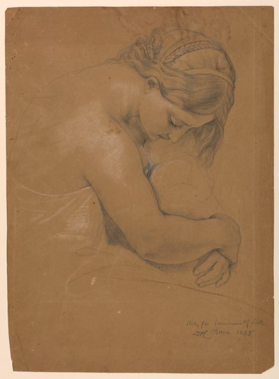 Dessin, étude pour la "Communion des malades", 1845 - Daniel Huntington