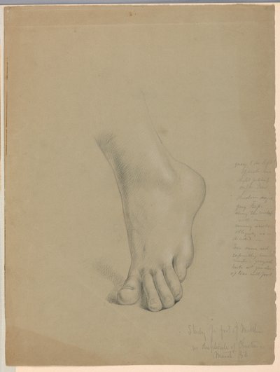 Dessin, étude pour le duplicata de "Christiana", mars 1850 - Daniel Huntington