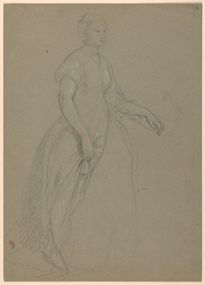 Dessin, étude pour la "Réception de Martha Washington", 1860 - Daniel Huntington