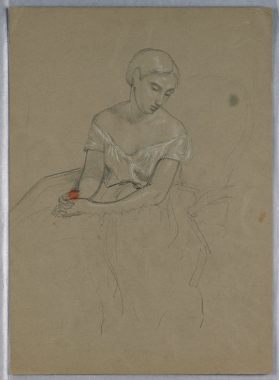Dessin, étude pour la "Réception de Martha Washington", 1860 - Daniel Huntington