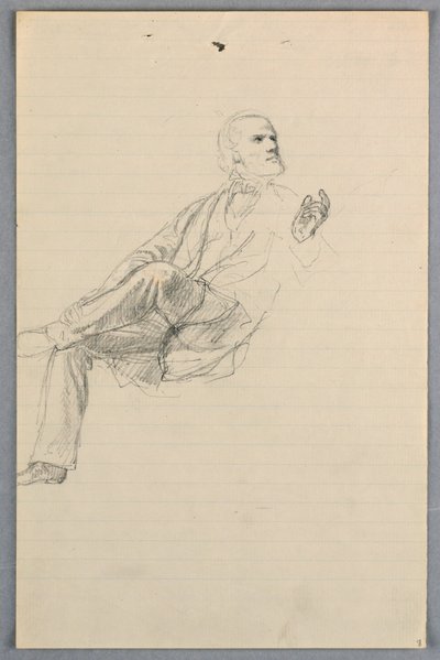 Dessin, étude pour le "Groupe scientifique", 1858 - Daniel Huntington
