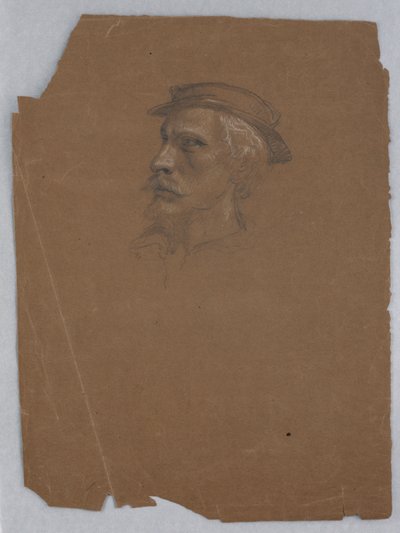 Dessin, étude pour "Titian Showing", 1872 - Daniel Huntington