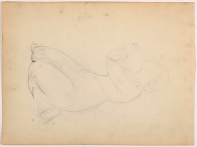 Dessin, Femme agenouillée, vers 1852 - Daniel Huntington