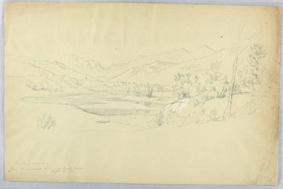 Franconia Notch depuis la rivière Pemigewasset près de Grafton House - Daniel Huntington