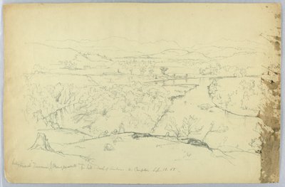 Vue vers la Franconie et la rivière Pemigewasset depuis la colline au sud de Sanborn - W. Campton - Daniel Huntington