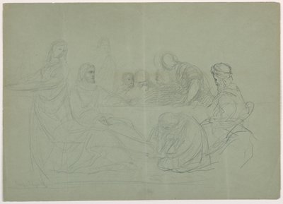 Marie lavant les pieds du Christ - Daniel Huntington