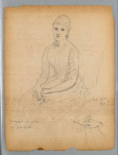 Esquisse pour le Portrait de la Plus Jeune Fille de William Astor - Daniel Huntington