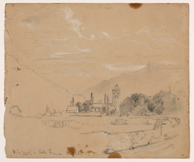 Croquis de Villeneuve, lac Léman - Daniel Huntington