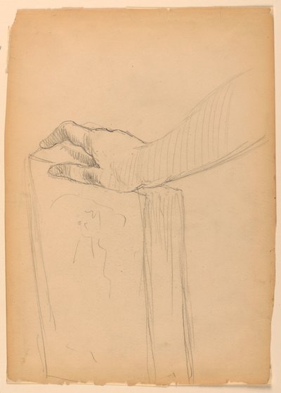 Étude de la main droite sur un livre - Daniel Huntington