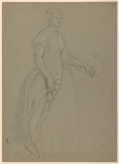 Étude de femme debout pour "La Cour Républicaine" (Jour de réception de Lady Washington) - Daniel Huntington