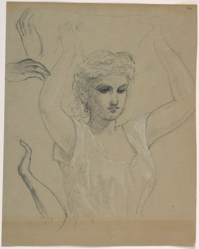Femme avec les mains levées - Daniel Huntington