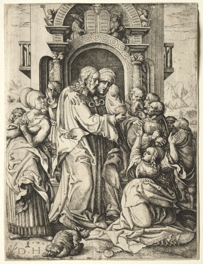Le Christ quittant sa mère - Daniel I Hopfer