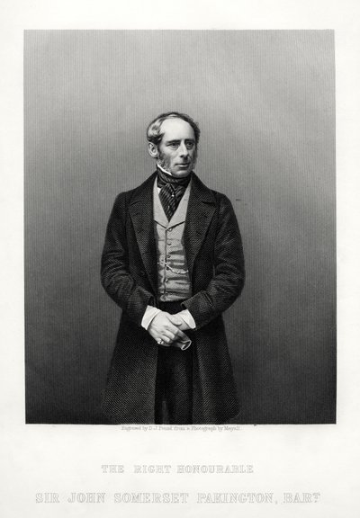 John Somerset Pakington, 1er Baron Hampton, homme politique anglais, vers 1880 - Daniel John Pound