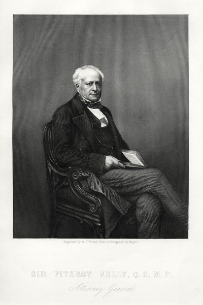 Sir Fitzroy Kelly, juge anglais, c1880 - Daniel John Pound
