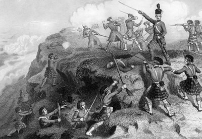 Les Highlanders attaquant la redoute russe, bataille de l