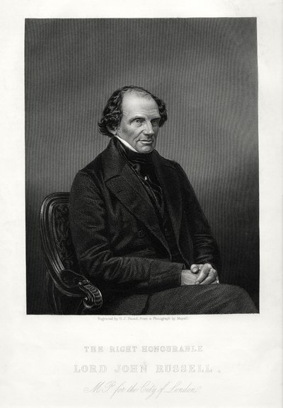 Le Très Honorable John Russell, 1er Comte Russell, homme d