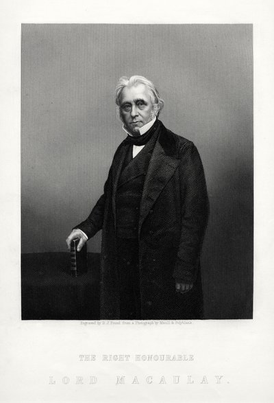 Thomas Babington Macaulay, poète, historien et politicien whig britannique, vers 1880 - Daniel John Pound